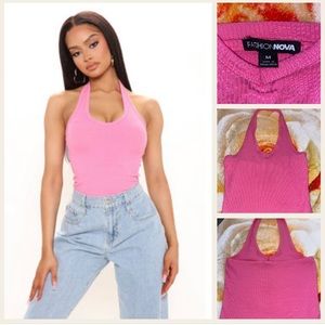 Fashion Nova Medium Pink Halter Top 💕